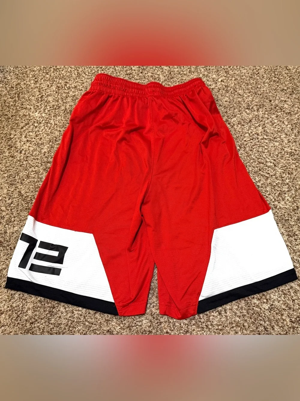 Nike Elite Dri-Fit Red Long Basketball Athletic Shorts Mens Small